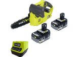 Ryobi RY18CS20A 18 V One+ Motosega A Batteria 20 Cm Compact + 2X Batteria 5,0 Ah + Caricabatterie