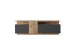 Mobile Tv Rebecca Mobili Elais 46,5X150X29,5 Truciolato Rovere Chiaro Grigio Scuro Moderno