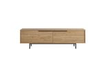 Mobile Tv Rebecca Mobili Puka 45X160X35,5 Truciolato Ferro Rovere Chiaro Grigio Scuro Moderno