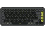 Logitech Pop Icon Keys - Tastiera - Senza Fili - Bluetooth Le - Qwertz - Tedesco - Grafite, Verde (920-013059)