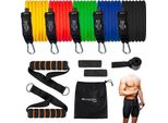 Mobiclinic, Fasce Elastiche Di Resistenza, , Accessori Inclusi, 5 Resistenze, Antiscivolo, Fasce Elastiche Per Yoga, Stretching, Glutei
