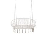 Sedia Sospesa Rebecca Mobili Gahat 150X130X70 In Policotone Acciaio Crema Bianco Boho