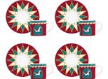 Bialetti Set Di 4 Tazze Con Piattini Winter Wonderland
