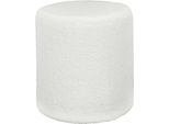 Howhomely | Pouf In Tessuto Bouclé - 35 Cm - Bianco - Rotondo
