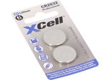 Xcell CR2032 Batterie A Bottone 3V - Confezione Blister Da 2 Batterie Al Litio