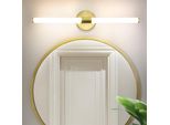 Zmh Lampada A Specchio Da Bagno Lampada Da Parete 8W Oro Lampada Da Bagno 60CM Lampada Da Parete Da Bagno Lampada Da Parete 4000K Bianco Neutro Lampada A Specchio Per Corridoio Cantina Cucina