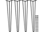 Gambe Da Tavolo In Metallo Gambe Da Tavolo Regolabili 24 Pollici 61 Cm Intercambiabili Gambe Da Tavolo Fai Da Te In Metallo Nero 4 Pezzi Con 4 Piedini In Gomma Forcina