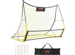 2 In 1 Calcio Rimbalzo Doppia Rete Portatile Rimbalzo Parete Calcio 25,4 X 25,4 Mm, Rimbalzatore Calcio Tubo Di Ferro E Rete Pe Bambini E Ragazzi Regolabile Calcio Goal Rimbalzatore Biliardino Giallo