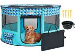 Box Per Cuccioli Pieghevole 1117 X 1117 X 609 Mm Pista Per Cuccioli Pista Per Animali 13 X 5 Cm Ciotola Pieghevole Pista Per Cani Tessuto Oxford 600D Pista Per Cani Recinto All'aperto Per Animali Di Piccola E Media Taglia