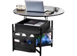 Tavolino Da Caffè Tavolo Da Soggiorno Tavolino Sollevabile Rotondo 90Cm Tavolo Da Divano