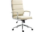 Sedia Da Ufficio Clp Cleveland I In Vera Pelle, Rivestimento In Pelle Finta O Tessuto, Tessuto Crema