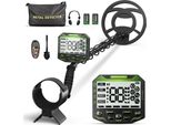 Metal Detector - Metal Detector Lcd - Impermeabile IP68 - 5 Modalità Di Ricerca - Asta Regolabile - Bobina Impermeabile - Ricaricabile - Batteria Inclusa - Marrone