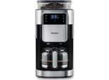 SEVERIN Filterkaffeemaschine mit Edelstahl-Mahlwerk KA 4813 aus Edelstahl, gebürstetschwarzsilber Kaffeemaschine Filterkaffee Kaffeezubereiter Filterkaffeemaschine