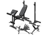 Set Panca Pesi Zipro Superset – Con Supporto Pesi Indipendente Incl. Curl Pulpit & Leg Trainer Panca Inclinata Regolabile & Panca Negativa Portata Fino A 270 Kg