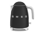 SMEG Wasserkocher Edelstahl 1,7 L Fassung, 2400 W, Wasser Kocher, 24000,00 W, 360° Basis, BPA- Frei, elektrischer Teewassserkocher - Matt Schwarz