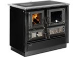 Küchenherd Justus Festbrennstoffherd Rustico-90 2.0 re Stahl - schwarz