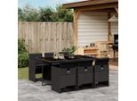 Pratico Set Di Mobili Da Giardino Set Di Mobili Da Balcone Set Da Pranzo Da Giardino 7 Pezzi Con Cuscini Nero Poly Rattan - Set Di Mobili Da Giardino ,Mobili Di Design 4879564 3Parcel