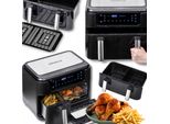 Luftfriteuse 2400W 12L Xxl, 4In1, 2 Körbe 8 Programme