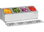 Scaffale Superiore Royal Catering Gn - Incl. 4 Contenitori Gn 1/6 Con Coperchi