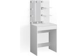 Vicco Tavolo Da Toeletta Isabelle, 60 Cm Con Illuminazione A Led, Bianco