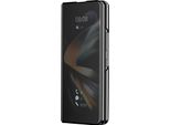 Avizar, Custodia A Specchio Samsung Galaxy Z Fold4 Clear View Con Funzione Di Supporto, Nero
