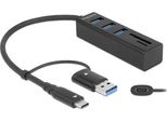 Delock 3 Port Usb 3.2 Gen 1 Hub + Sd Undmicro Sd Card Reader