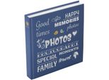 Henzo Album Fotografico Jumbo Wording Blu 30X30 Cm 100 Pagine