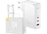 Baseus Gan5 Pro 2Xusb-C + Caricatore Usb, 140W (Bianco)