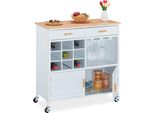 Carrello Da Cucina Relaxdays Con Portabottiglie