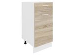 Armadio Per Mobili Da Cucina Esilo Bianco / Sonoma Rovere A. 82 X L. 40 X P. 46 Cm