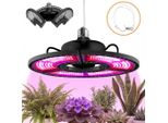 400W 432Leds Lampada Vegetale Ha Condotto La Lampada Di Crescita Della Pianta Dello Spettro Completo, E27 Luce Vegetale Pieghevole Luce Rossa Blu Lampada Di Crescita Per Le Piante Fiori Coltivazione