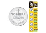 Toshiba Batteria Al Litio Speciale Cr 2016 3V Blister 5 Pezzi