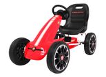 Go-Kart A Pedali Abarth Per Bambini Rosso + Ruote Eva + Freno A Mano + Attrezzatura Gratuita