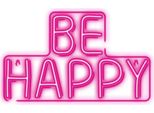 Neon Led Sign Light Usb Led Light Home Illuminated Sign Night Light Be Happy-Pink
