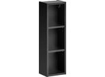 Mobile Bagno Sospeso Nero Opaco 20 Cm Ripiano Aperto