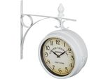 Orologio Da Stazione Relaxdays Bifacciale In Bianco