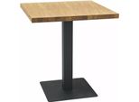 Tavolo Da Pranzo Kyrylo 3 - 60X60, Rovere / Nero