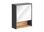 Mobile Da Bagno Con Specchio 60 Cm Grigio Cosmo Rovere Eleganza Moderna