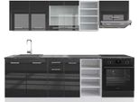 Vicco Cucina Componibile R-Line, 240 Cm , Pt Antracite, Antracite Lucido/Bianco