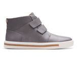 Clarks Un Maui Mid Stivali Semi Isolati In Pelle Da Donna In Grigio Con Velcro 36