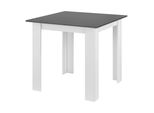 Tavolo Da Pranzo In And Outdoormatch Maribel - Quadrato - 80X80X76 Cm - Grigio Scuro E Bianco - Design Moderno