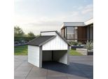 Tetto Del Garage Robot Tagliaerba Carport Automower Robot Tagliaerba Tetto Grigio/Bianco