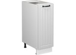 Vicco Armadio Cucina Dispensa Alto Fame-Line, 30 Cm , Pt Rovere, Bianco Casa Di Campagna/Bianco