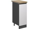 Vicco Armadio Cucina Dispensa Alto R-Line, 30 Cm , Pt Rovere, Bianco/Antracite