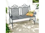 Dandibo Panchina Da Giardino Resistente Alle Intemperie 2 Posti In Metallo Grigio 120 Cm 96592 Panchina In Ferro Panchina Da Giardino Antica Panchina Da Parco