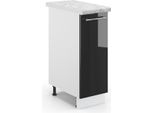 Vicco Armadio Cucina Dispensa Alto Fame-Line, 30 Cm , Pt Marmo, Antracite Lucido/Bianco