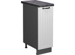 Vicco Armadio Cucina Dispensa Alto Fame-Line, 30 Cm , Pt Antracite, Bianco Casa Di Campagna/Antracite
