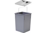 Bidone Interno Hailo 1091309 Grigio Chiaro 15 L 220 X 230 X 350 Mm Con Coperchio