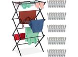 Stendibiancheria Relaxdays Pieghevole Con 50 Pinze
