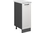 Vicco Armadio Cucina Dispensa Alto R-Line, 30 Cm Pl Marmo, Bianco Casa Di Campagna/Antracite
